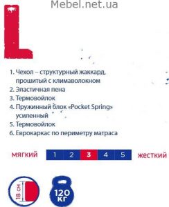 Матраc Sleep&Fly UNO L-logo