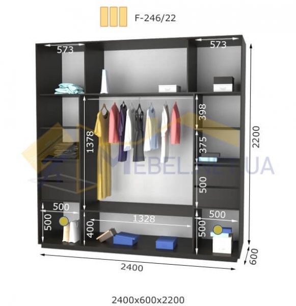 Шкаф-купе F-246/22
