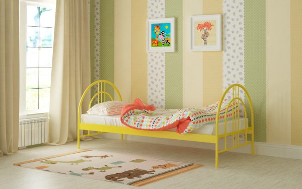 Кровать Алиса Люкс - желтый